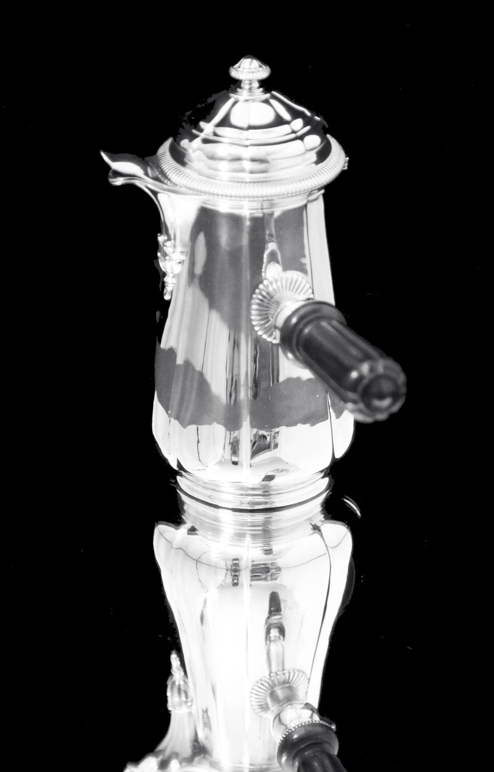 BOIN-TABURET, FABERGE - 8pc. FRENCH ANTIQUE 950 STERLING SILVER TEA SET + 6 FABERGE ESPRESSO CUPS ! - 20