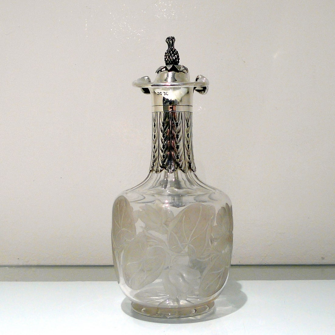 19th Century Antique Victorian Sterling Silver & Crystal Claret Jug London 1859 George Richards & - 5