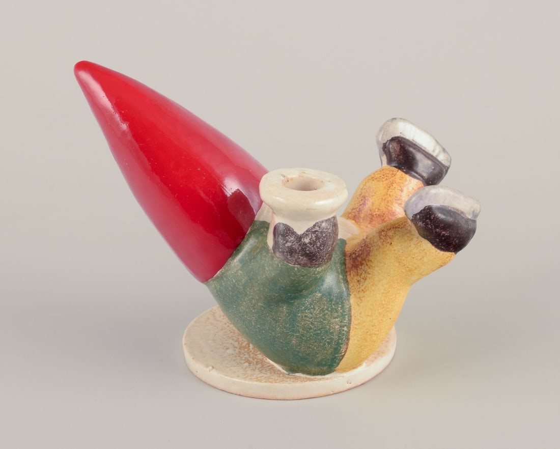 Lisa Larson for Gustavsberg. Candlestick holder. Elf on skates. Late 20th C. - 3