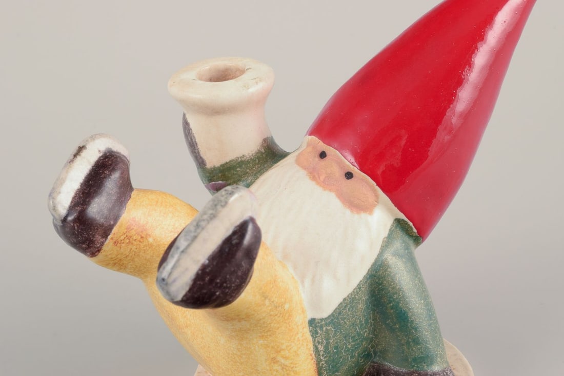 Lisa Larson for Gustavsberg. Candlestick holder. Elf on skates. Late 20th C. - 4