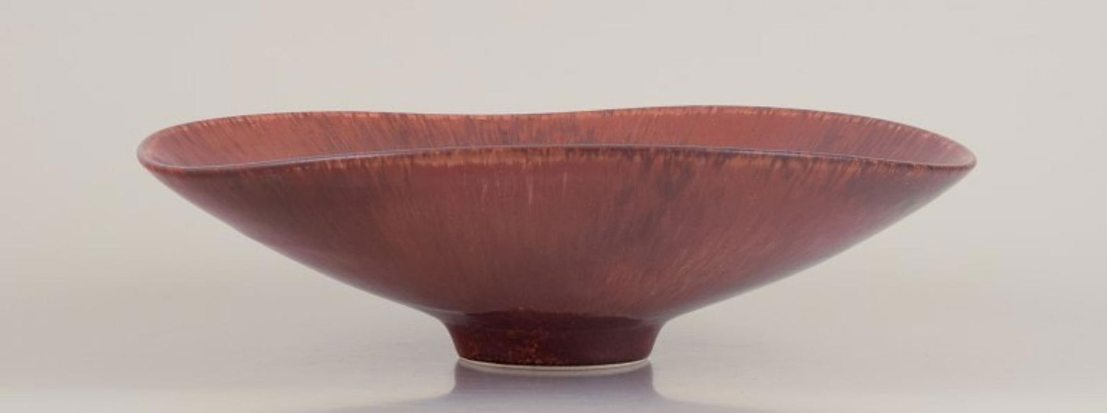 Carl Harry Stålhane for Rörstrand, Sweden. Large ceramic bowl with glaze in brown tones. - 6