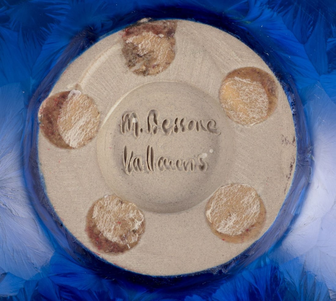 Marius Bessone for Vallauris. Unique ceramic bowl in crystalline glaze. Approx. 1980. - 7