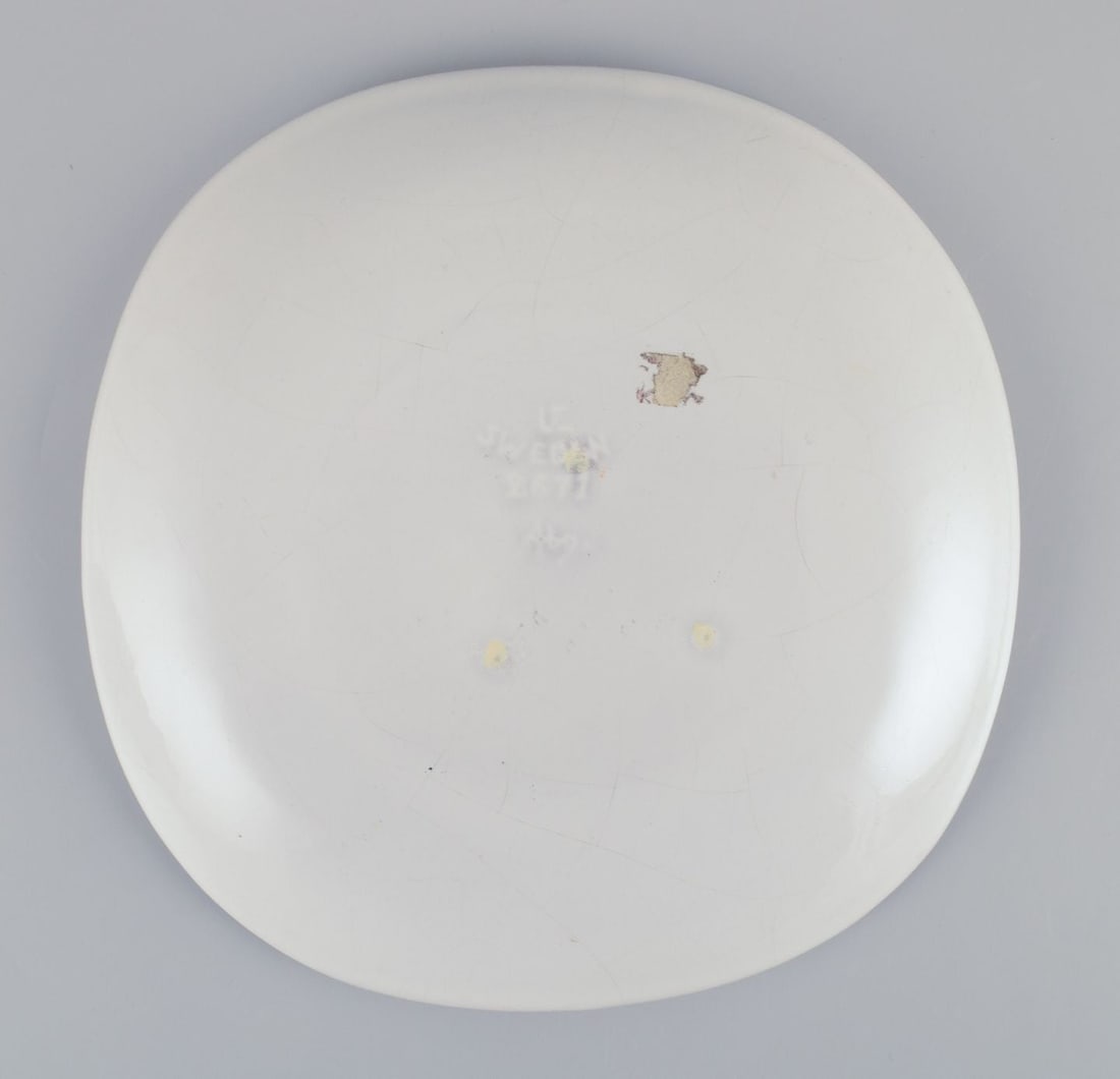 Ingrid Atterberg for Upsala Ekeby. Large ceramic dish. Geometric pattern. Approx. 1960. - 7