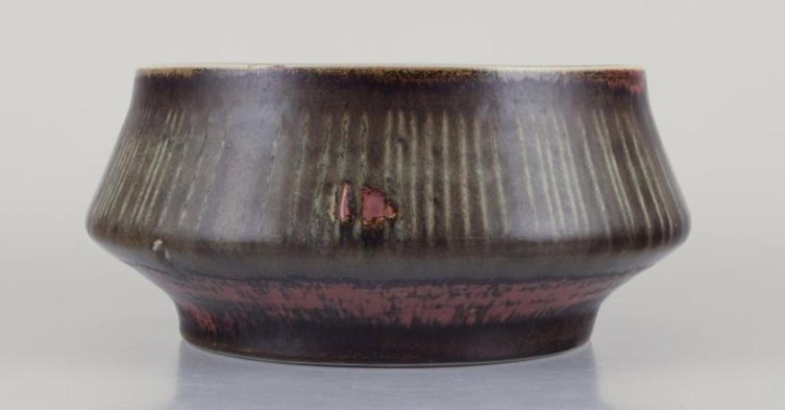 Carl Harry Ståhlane for Rörstrand Ateljé, Sweden. Large ceramic bowl. Approx. 1960 - 4
