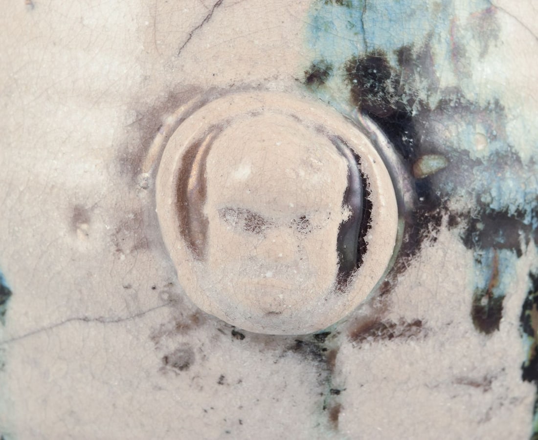 Rolf Fagerberg, Swedish ceramicist. Ceramic jar. Cream colored with abstract motifs. Late 20th C. - 3