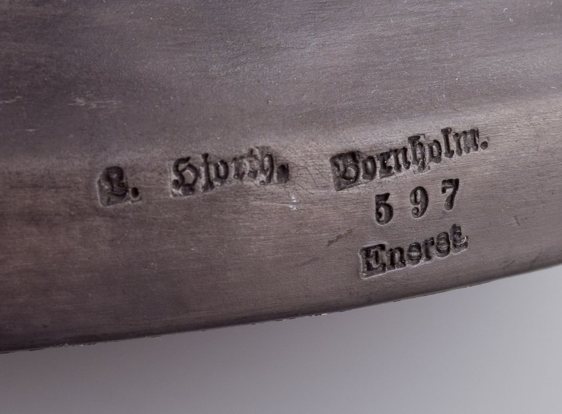 L. Hjorth, Bornholm. Figure of Joan of Arc in black terracotta. Ca. 1900. - 8