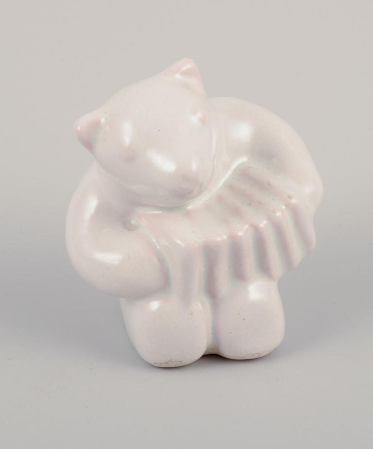 Hjorth, Bornholm. Five bear musicians in white glazed stoneware. Mid-20th C. - 5