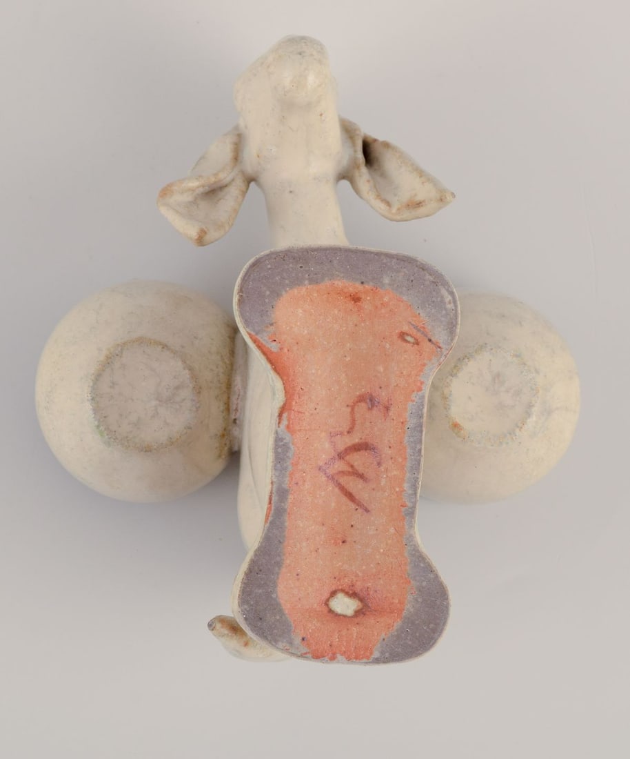 Arne Bang, Denmark. Own workshop. Figure of a donkey. Salt cellar. Mid-20th C. - 7