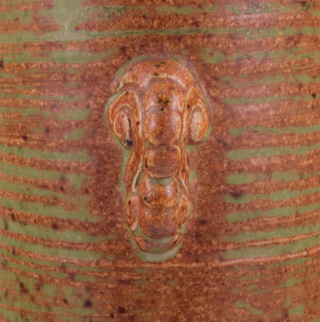 Patrick Nordström for Isle, Denmark. Large cylindrical ceramic vase. 1924. - 3