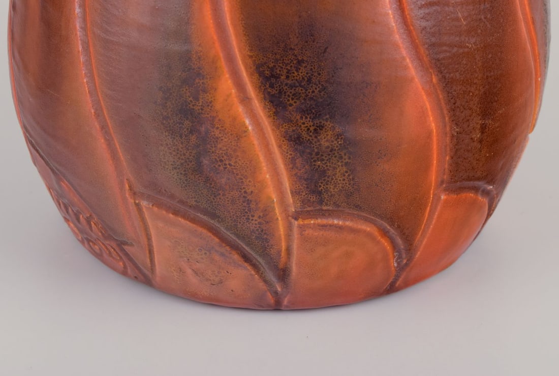 Martin Mortensen, Danish ceramicist. Ceramic Art Nouveau vase with handles. - 7