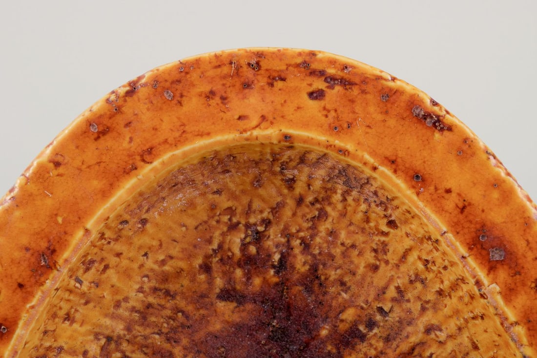 Gunnar Nylund for Rörstrand. Ceramic bowl with glaze in ochre yellow shades - 3