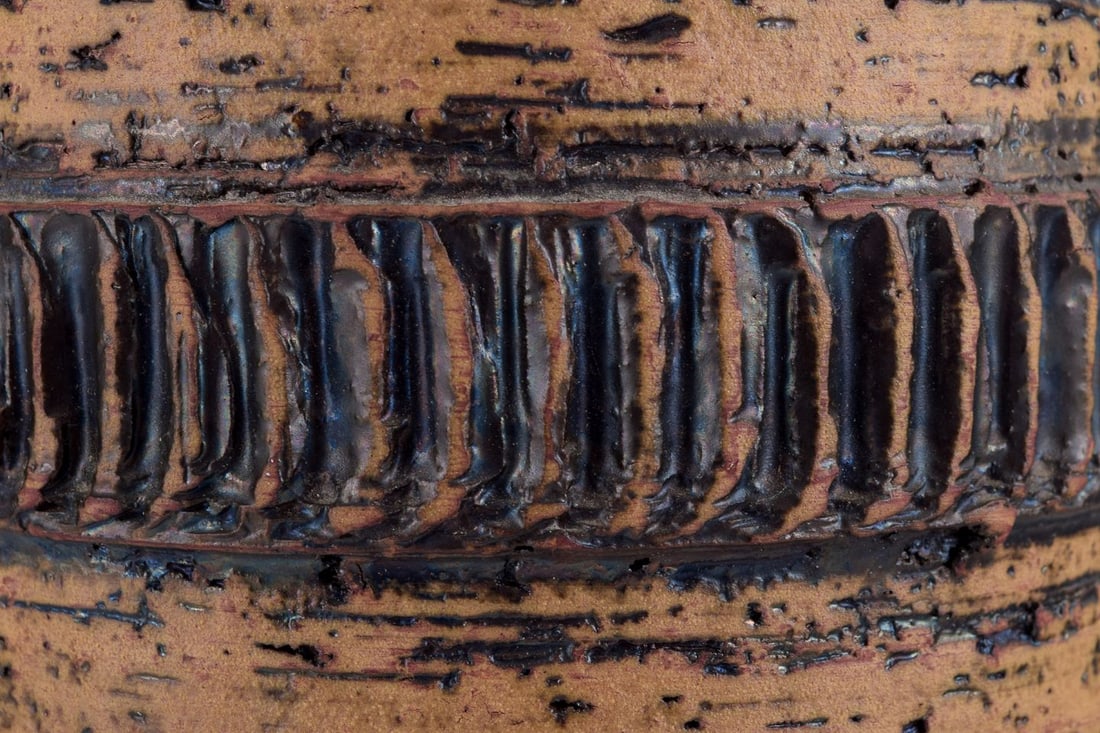 German floor vase in ceramic. Chamotte clay. Approx. 1960s - 5