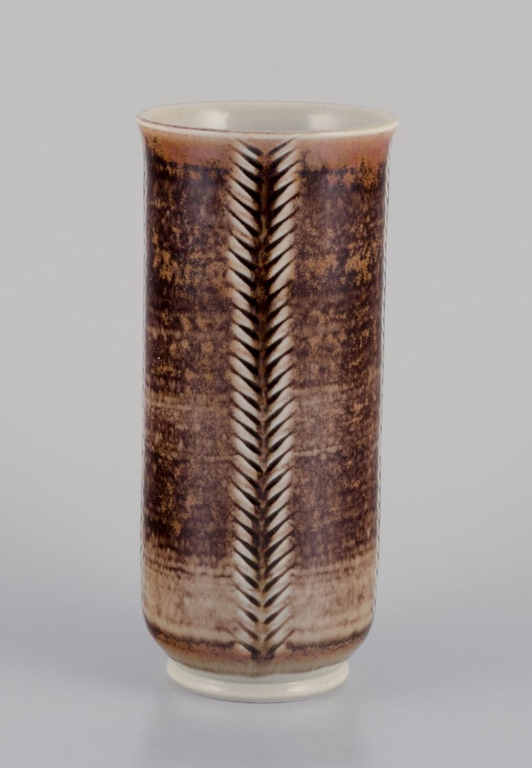 Höganäs, Sweden. Large ceramic vase. Modernist design. 1960s/70s. (1 of 7)