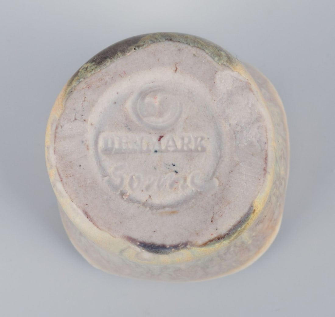 Edith Sonne for Saxbo, Denmark. Small ceramic candlestick. Mid-20th C. - 8