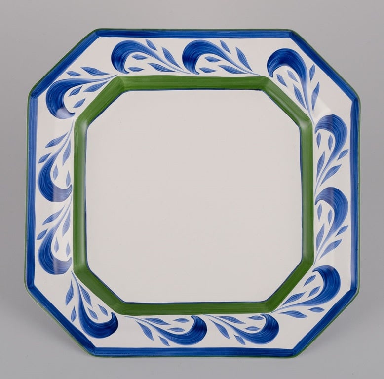 Herend, Hungary. Four square ceramic dinner plates. Approx. 1980s. - 2