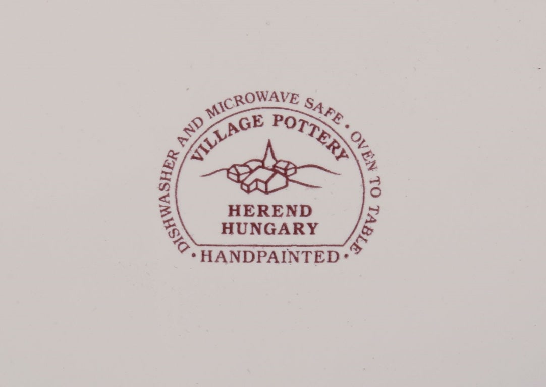 Herend, Hungary. Two large salad bowls and a salt and pepper set in ceramic. Approx. 1980s. - 6