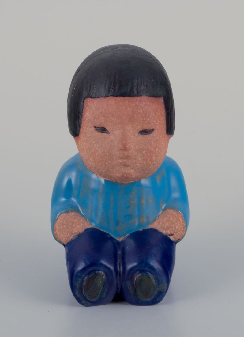 Lisa Larson for Gustavsberg. "Mei" ceramic figurine from "Children of the World" series. 1970s. - 3