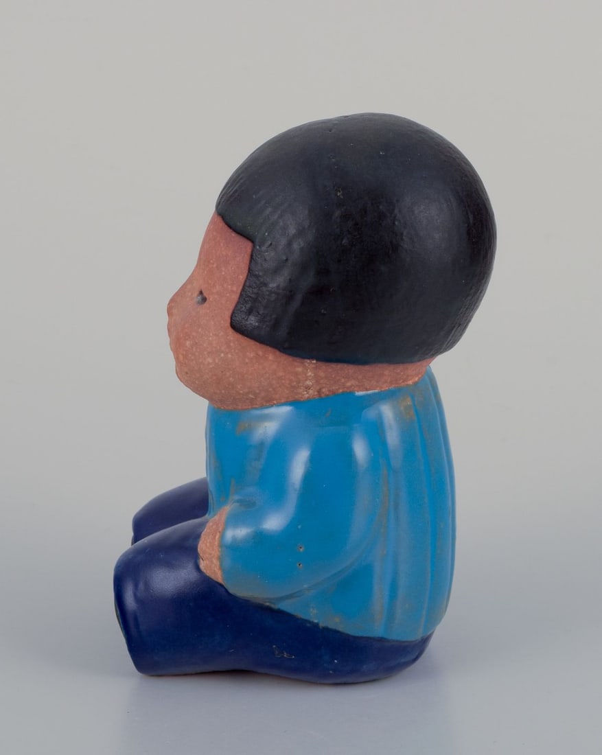 Lisa Larson for Gustavsberg. "Mei" ceramic figurine from "Children of the World" series. 1970s. - 4