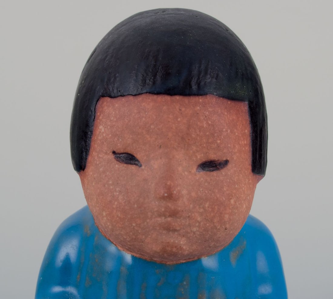 Lisa Larson for Gustavsberg. "Mei" ceramic figurine from "Children of the World" series. 1970s. - 5