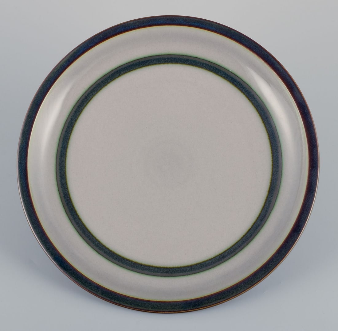 Bing & Grøndahl "Tema". Two large platters and a bowl in stoneware. 1970s. - 4
