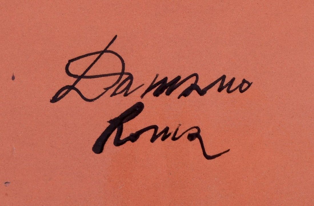 Italian ceramic studio, ceramic dish with a motif of three doves. Approx. 1970s. - 7