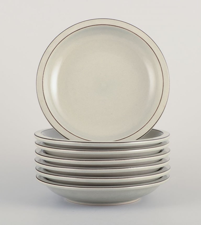 Bing & Grøndahl ”Colombia”. A set of seven deep plates in stoneware. 1970s.: Title: Bing & Grøndahl ”Colombia”. A set of seven deep plates in stoneware. 1970s. Description: Bing & Grøndahl ”Colombia”. A set of seven deep plates in stoneware. F