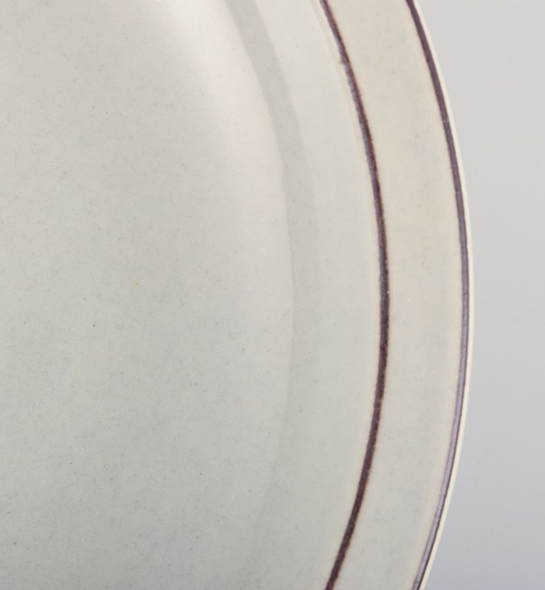 Bing & Grøndahl ”Colombia”. A set of seven deep plates in stoneware. 1970s. - 3