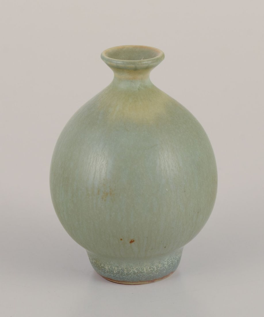 Berndt Friberg for Gustavsberg Studio. Miniature vase in glazed ceramic. Mid-20th C. (1 of 7)