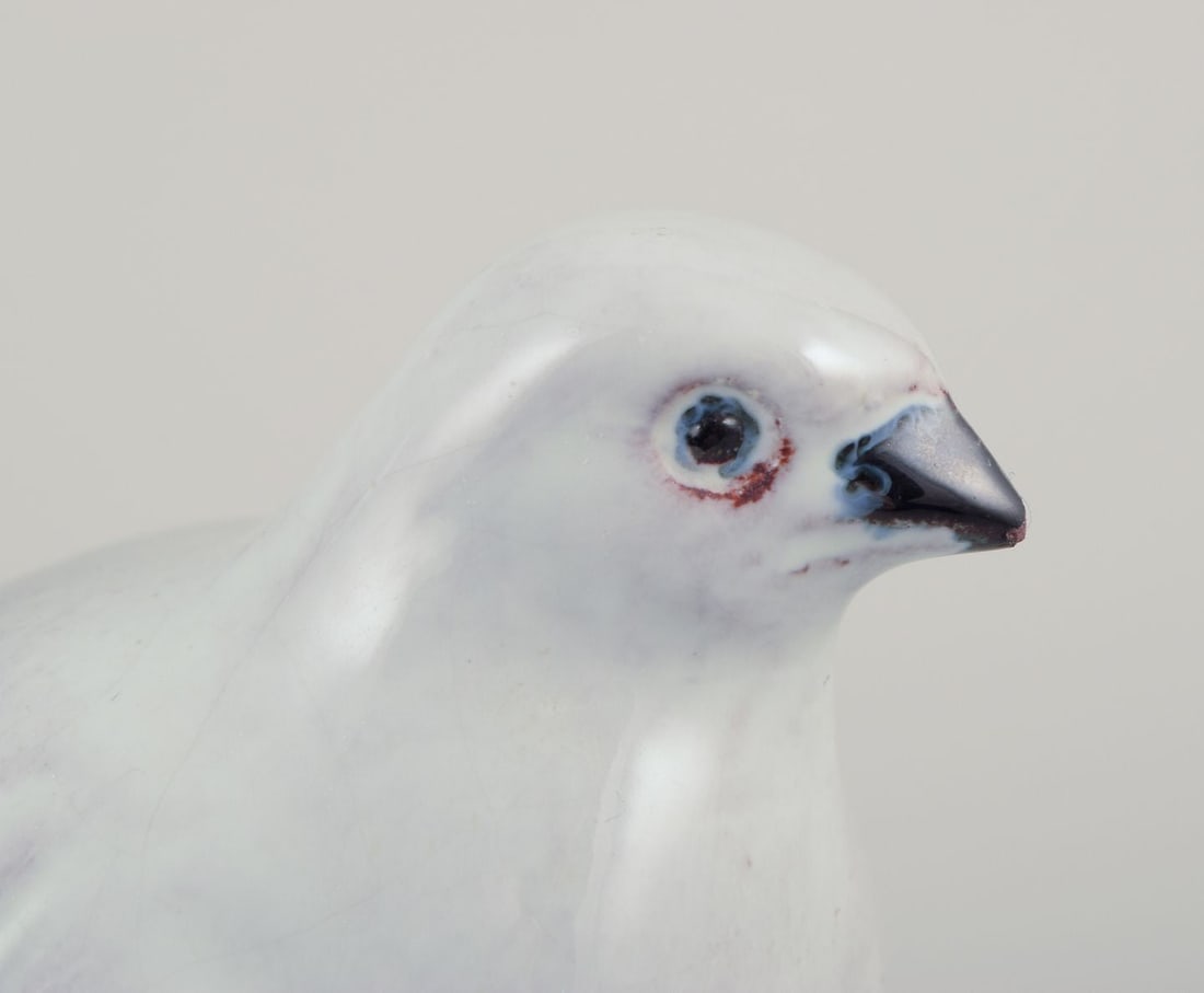 Gudmundur Einarsson. Unique ceramic figurine of a grouse with a young. Ca. 1960s - 6