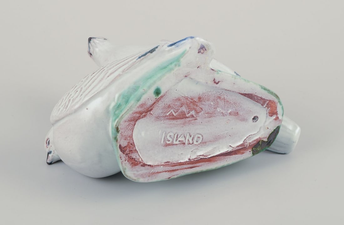 Gudmundur Einarsson. Unique ceramic figurine of a grouse with a young. Ca. 1960s - 7