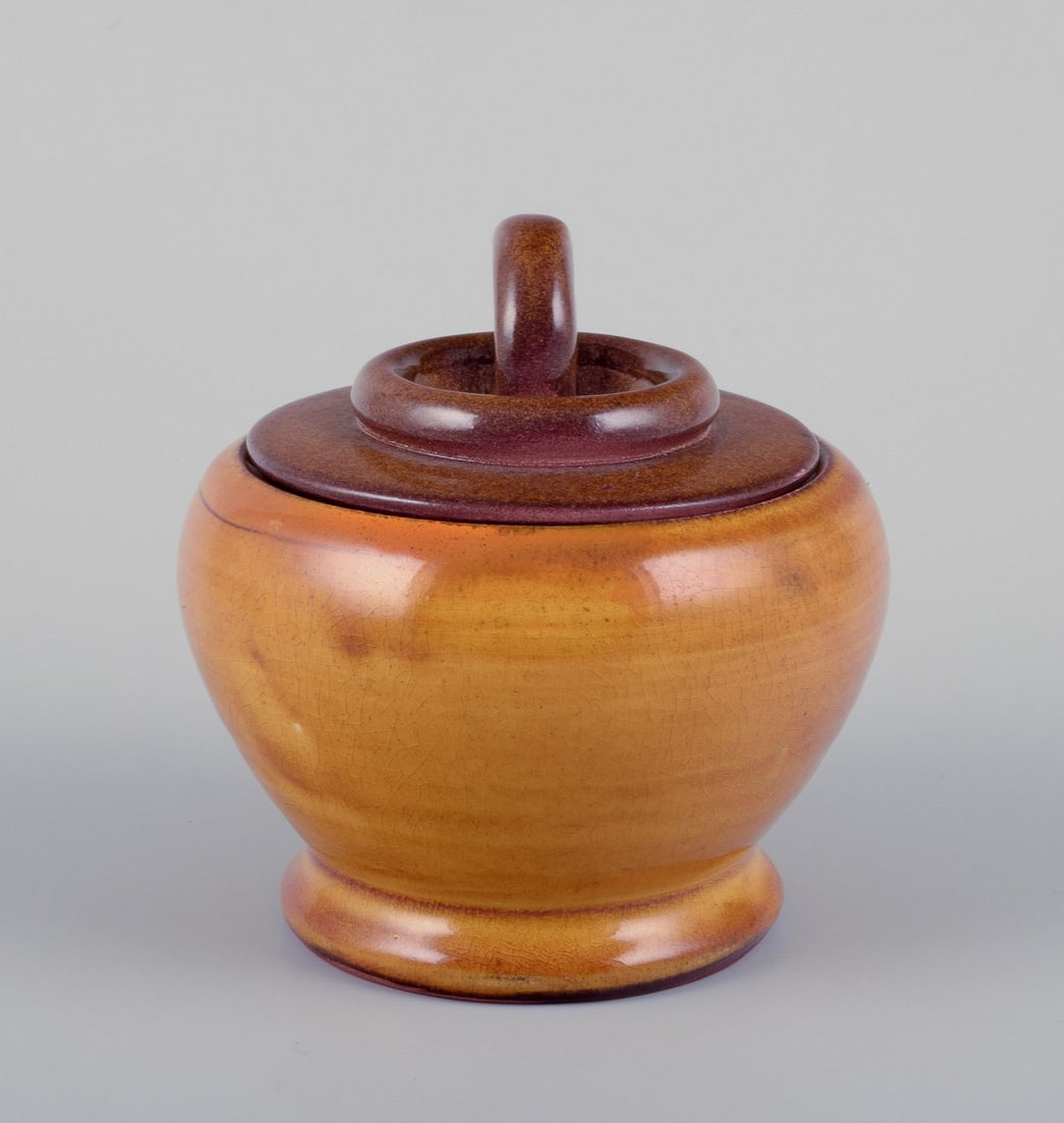 Suzanne Ramié for Atelier Madoura, France. Unique ceramic lidded jar. Mid-20th C. - 2
