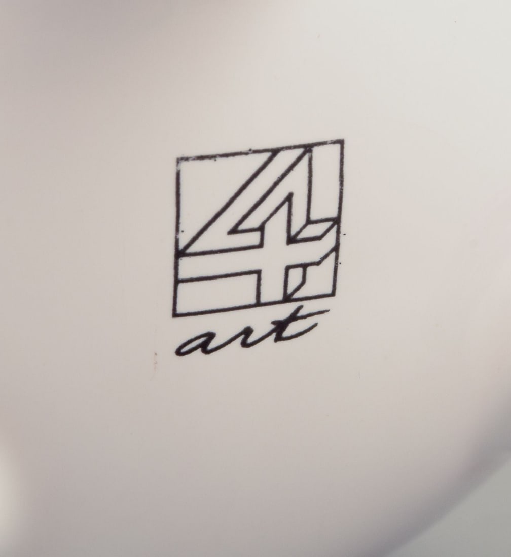 French studio ceramicist. Miniature teapot and sugar bowl. Abstract futuristic style. Late 20th C. - 9