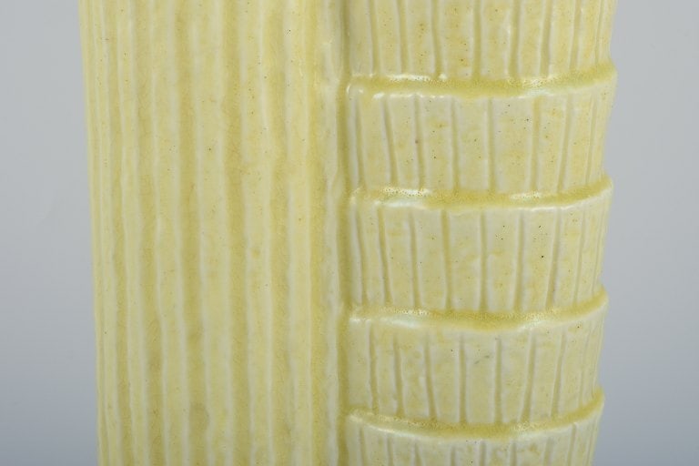 Gunnar Nylund for Rörstrand, Sweden. Two-part ceramic vase in chamotte clay. - 5