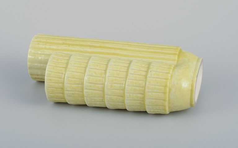 Gunnar Nylund for Rörstrand, Sweden. Two-part ceramic vase in chamotte clay. - 6