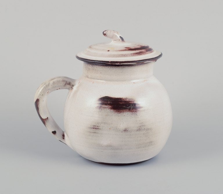 Gerard Hofmann (1917-1965), French ceramicist, own workshop. Large teapot in unique ceramics. - 2
