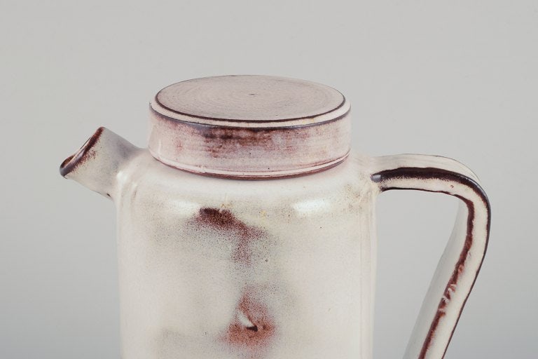 Gerard Hofmann (1917-1965), French ceramicist, own workshop. Coffee pot in unique ceramics. - 3