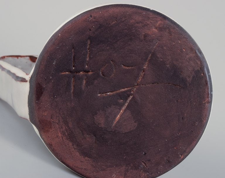 Gerard Hofmann (1917-1965), French ceramicist, own workshop. Coffee pot in unique ceramics. - 6