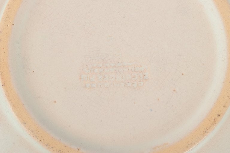 Elchinger, France. Two ceramic bowls with light-toned glaze. Hand-decorated. Spiral-shaped - 9