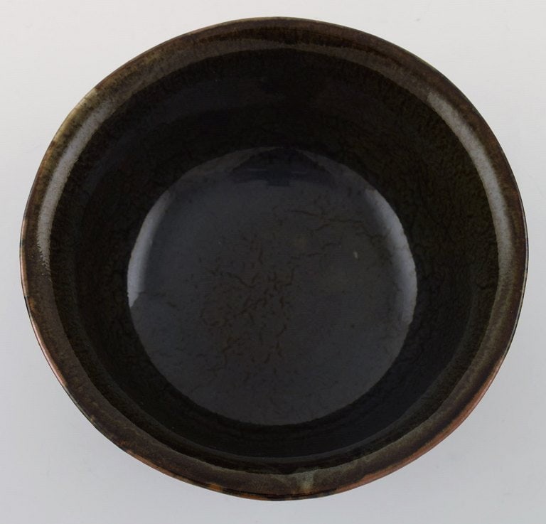 Axel Salto for Royal Copenhagen: Stoneware bowl, modeled in organic form, decorated with glaze in - 7