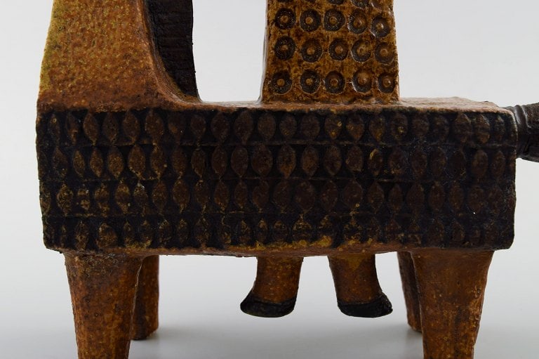 Rare Gustavsberg Studio hand, horse and man by Stig Lindberg, Swedish ceramist. - 5