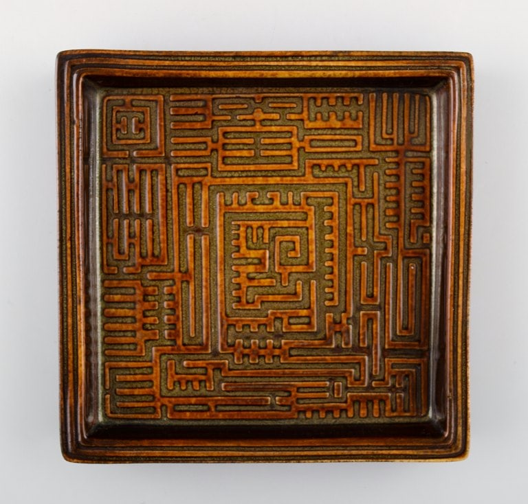 Stig Lindberg, Gustavsberg, Domino dish in ceramics. (1 of 4)