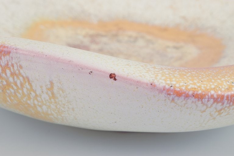 Anna-Lisa Thomson (1905-1952) for Upsala Ekeby, Sweden. Low ceramic bowl with yellow and - 7