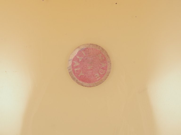 Murano/Venini, Italy. Large hand-blown ochre yellow art glass vase. Triple gourd-shaped. - 6