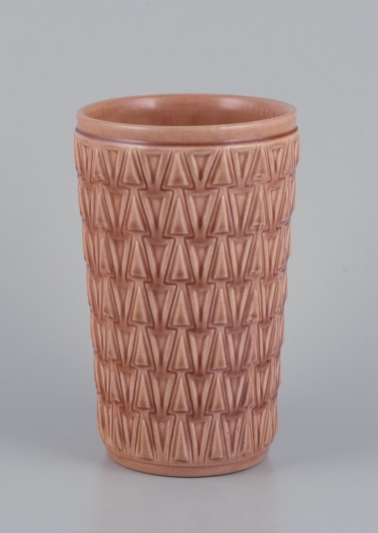 Ewald Dahlskog for Bo Fajans, Sweden. Ceramic vase with geometric pattern. (1 of 6)