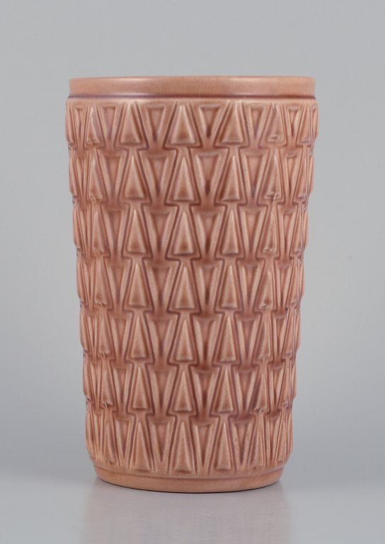 Ewald Dahlskog for Bo Fajans, Sweden. Ceramic vase with geometric pattern. - 2