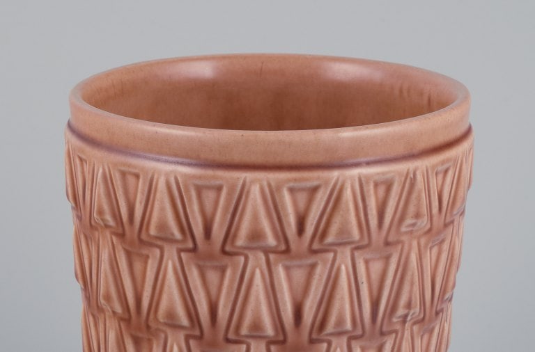 Ewald Dahlskog for Bo Fajans, Sweden. Ceramic vase with geometric pattern. - 4