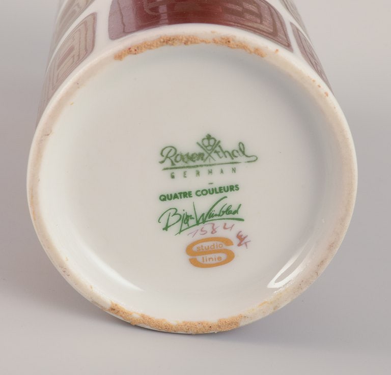 Bjørn Wiinblad (1918-2006) and others for Rosenthal, Germany. Three porcelain vases. - 3