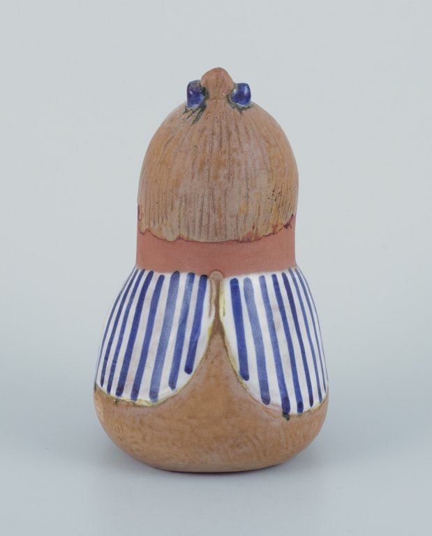 Lisa Larson for Gustavsberg. Rare "Johanna" figurine in glazed ceramics. - 4