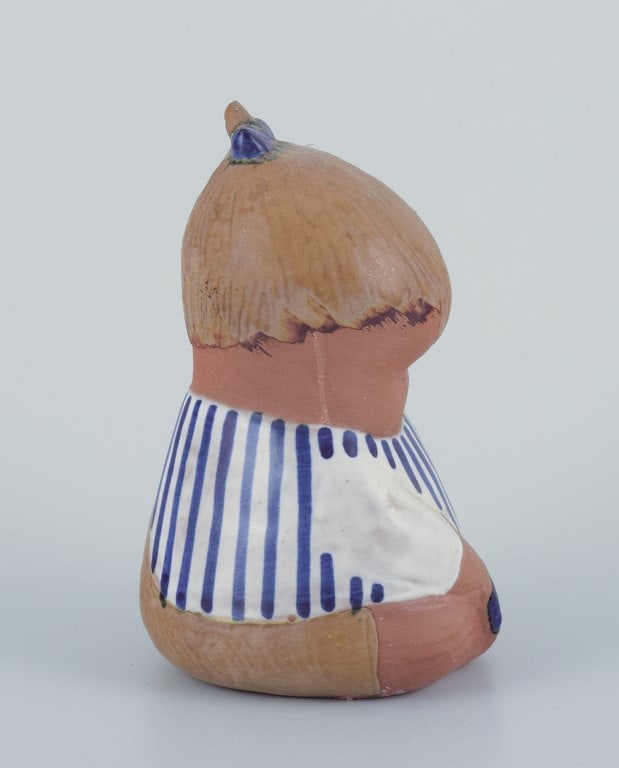 Lisa Larson for Gustavsberg. Rare "Johanna" figurine in glazed ceramics. - 6