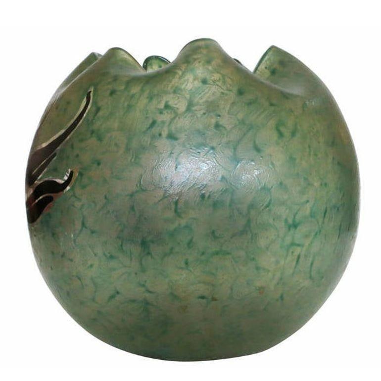 Monumental Early 20th Century Art Glass Vase by Verrerie Legras - 3